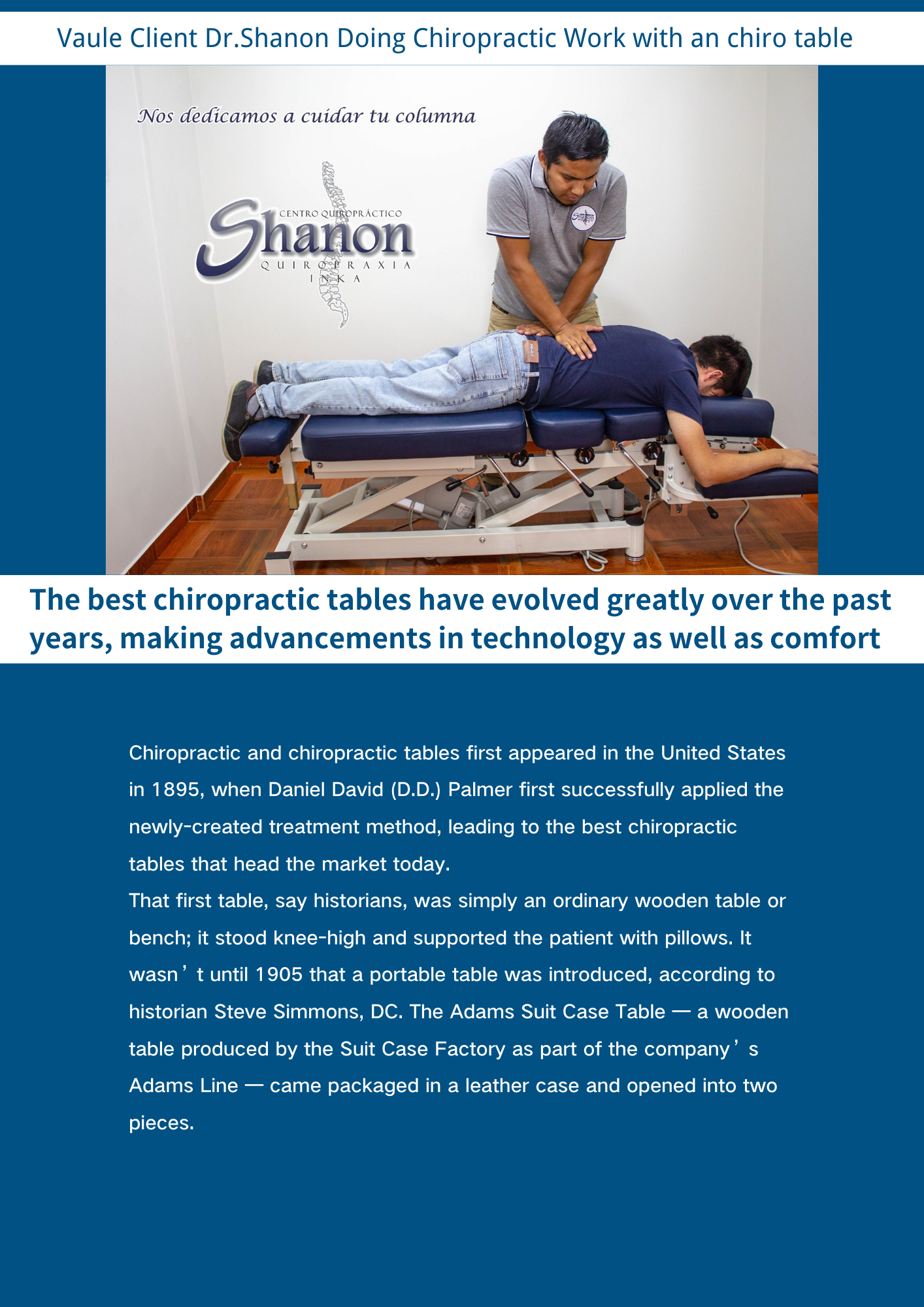 best chiropractic tables