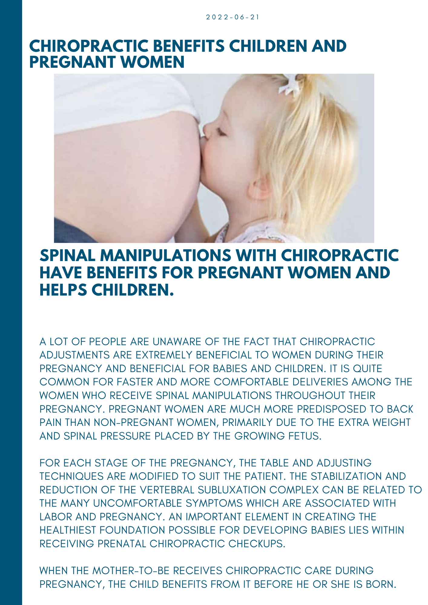 Chiropractic table for pregnant
