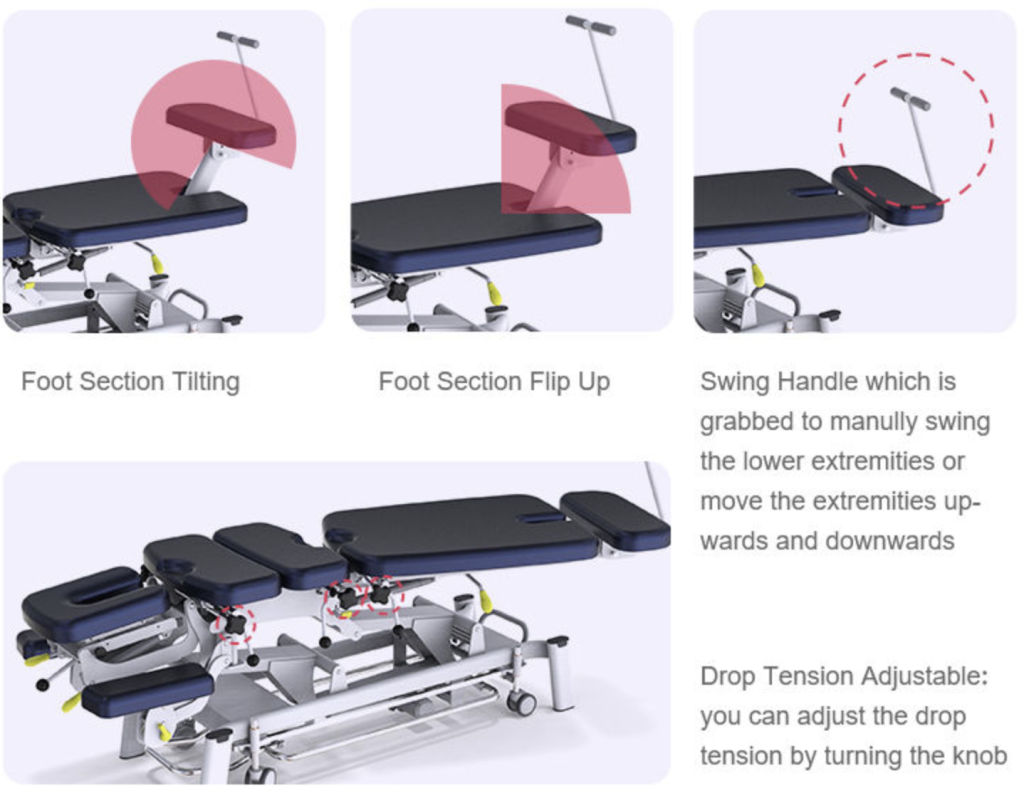 Chiropractic flexion table with drops made in china